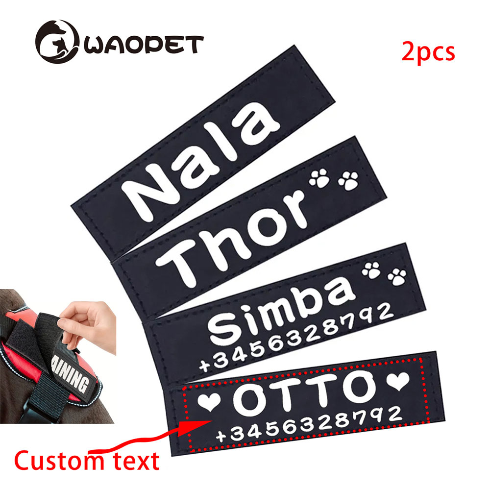 Sewing Labels - Tag ID Anjing Kustom untuk Harness,