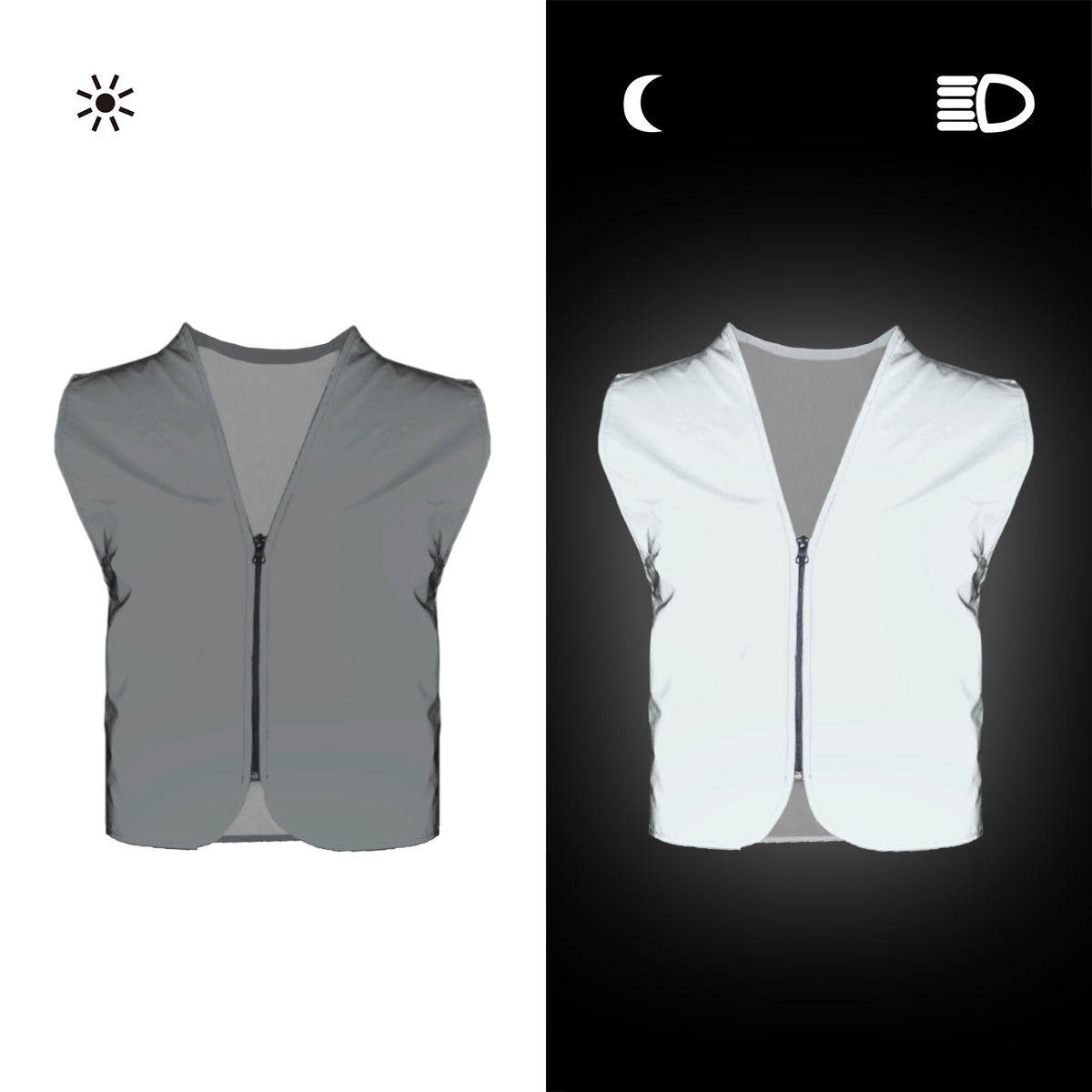 Invisible Zip Fastener - Rompi Reflektif Salzmann Rompi Keselamatan Visibilitas