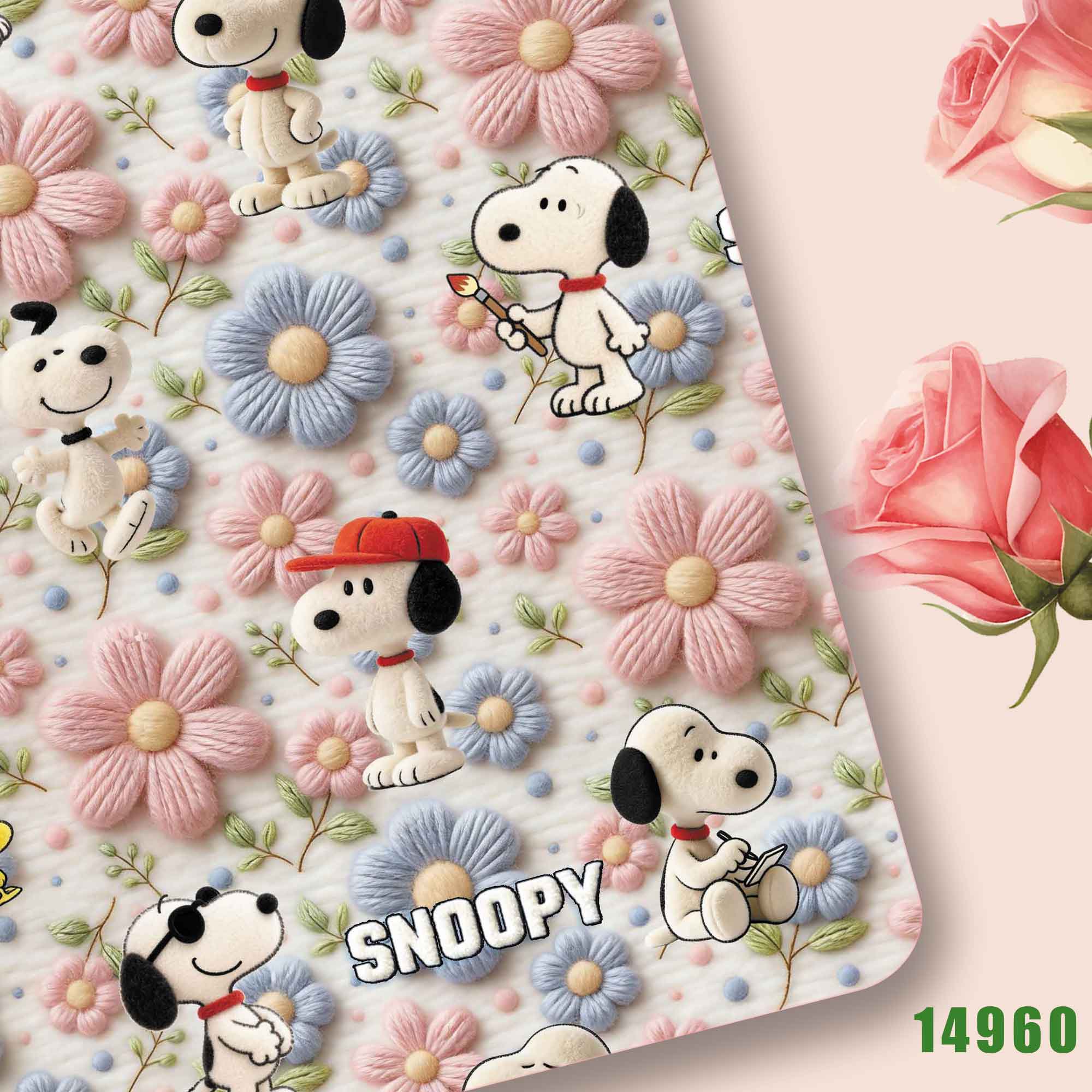 Sewing Textiles - TAKARA TOMY Snoopy Fabric140CM Kain Katun