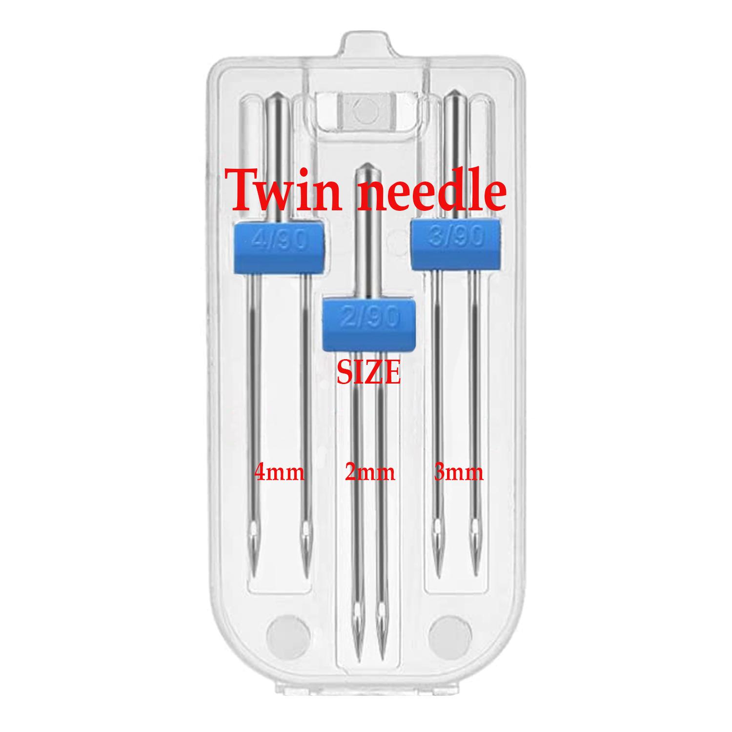 Twin Needle Stretch - Set Jarum Jahit 3-Piece/Dual-needle - 2/3/4mm,