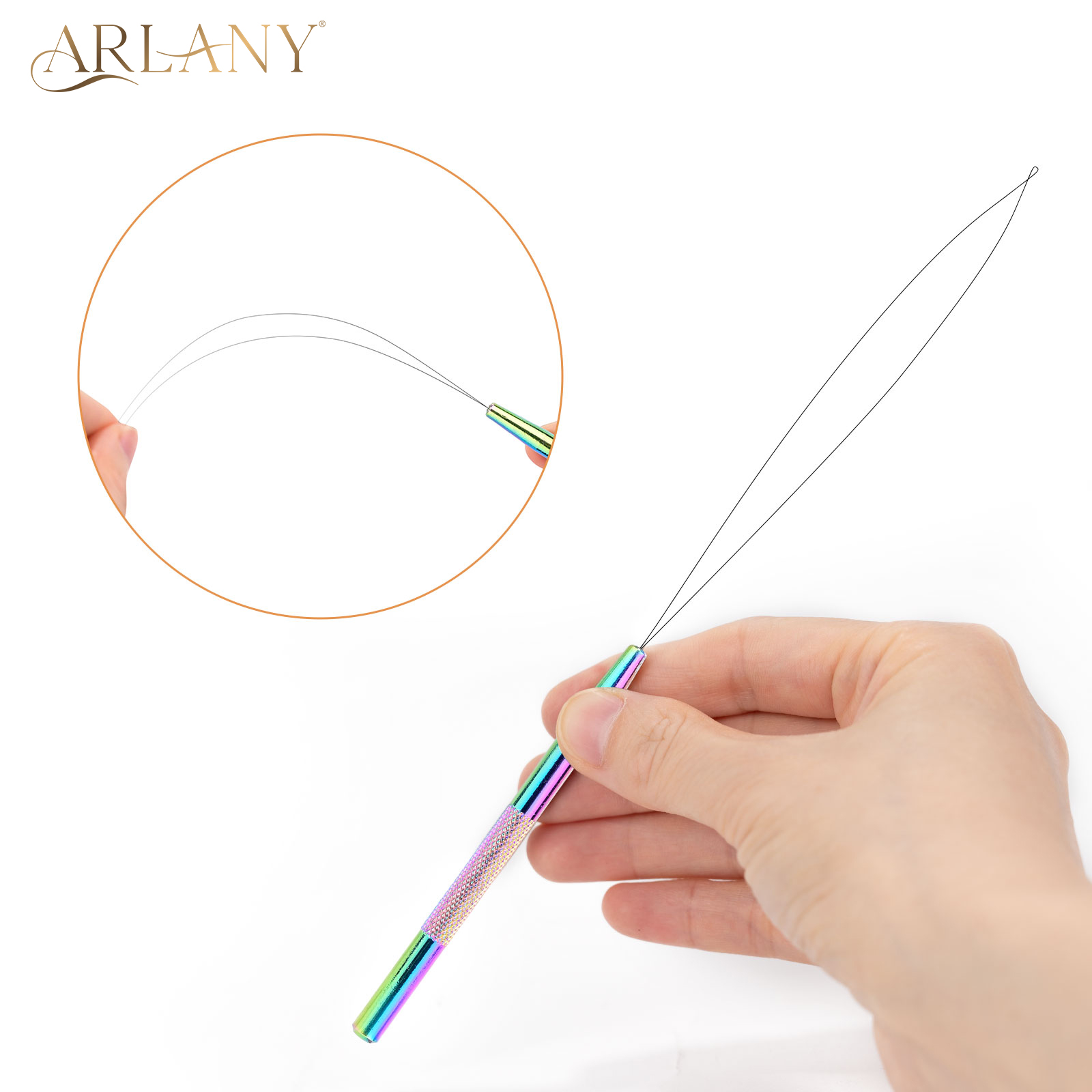 Needle Threader Tool - 1 buah alat manik-manik Cincin mikro