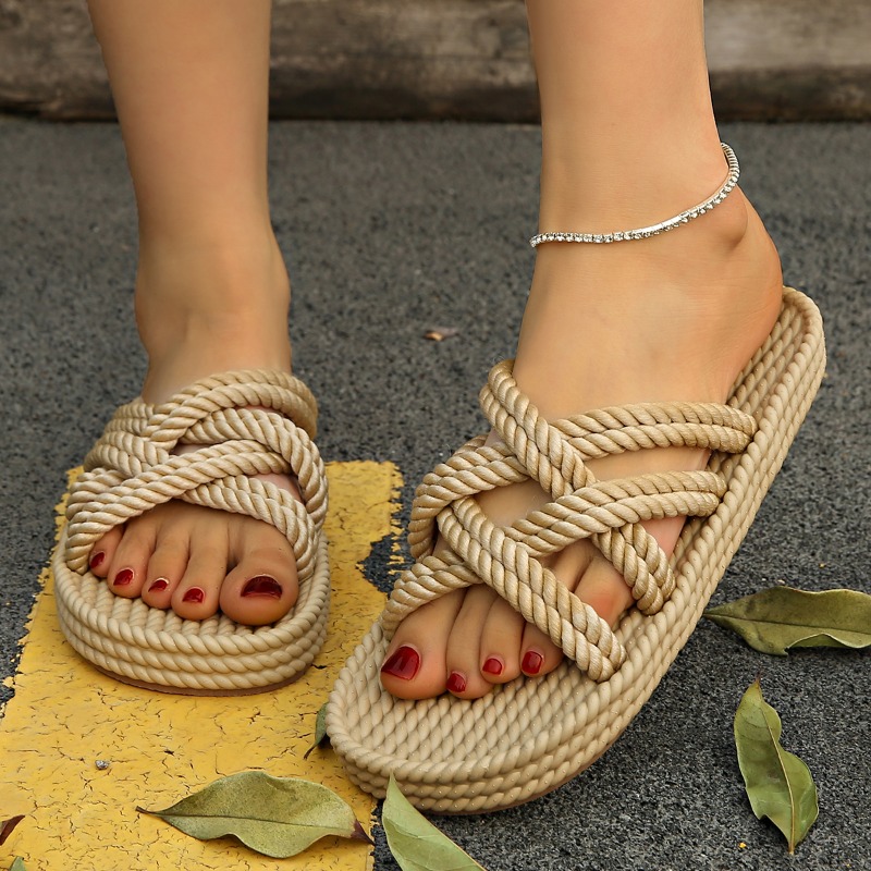 Sandal Tali Rami Wanita Musim  - Elastic Waistband Roll ulasan dan harga