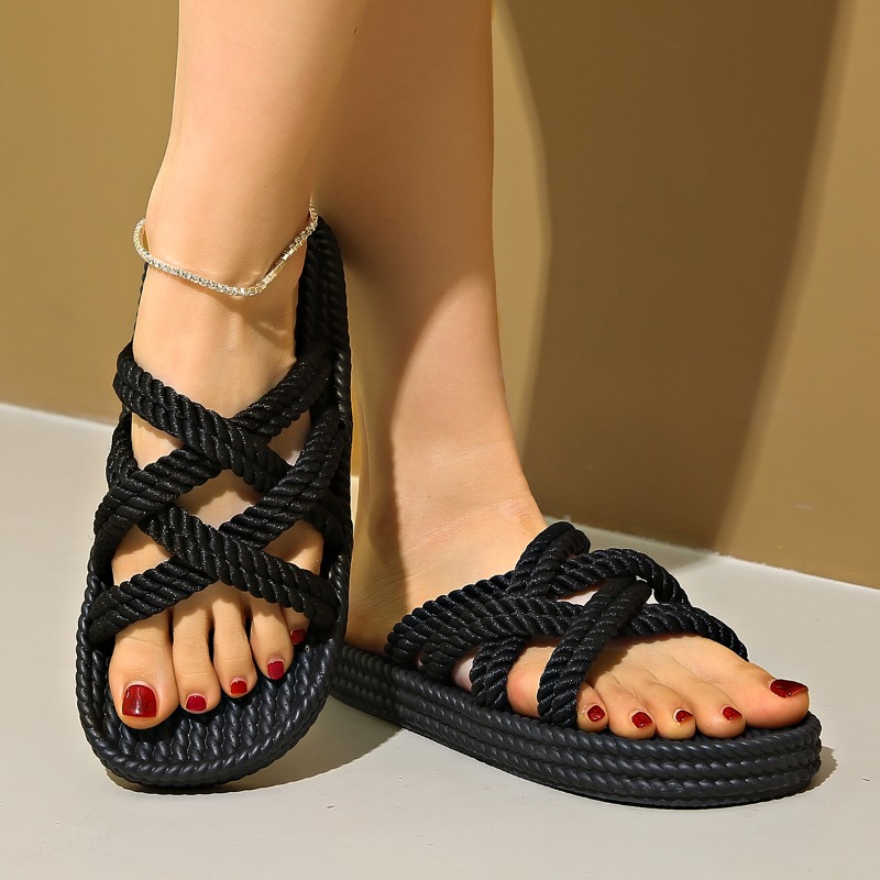 Sandal Tali Rami Wanita Musim  - Elastic Waistband Roll ulasan dan harga