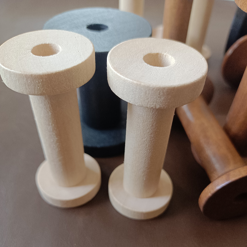 10 buah/set spul kayu alami Vi - Sewing Machine Yarn ulasan dan harga