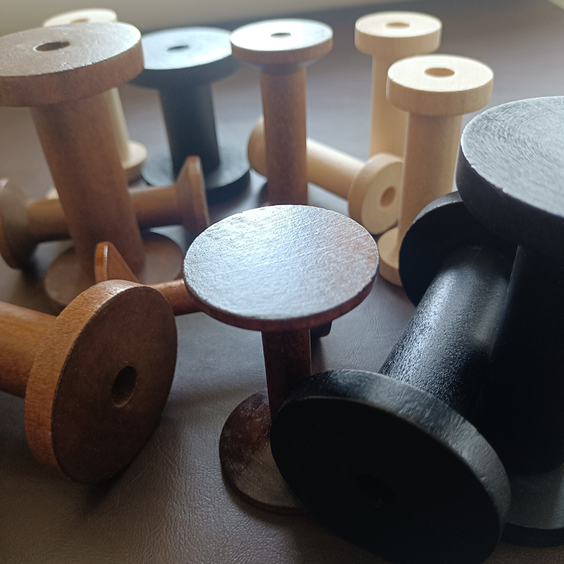 10 buah/set spul kayu alami Vi - Sewing Machine Yarn ulasan dan harga