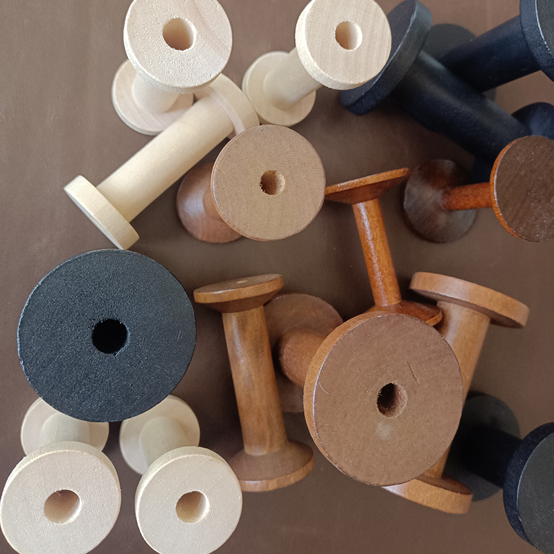 10 buah/set spul kayu alami Vi - Sewing Machine Yarn ulasan dan harga