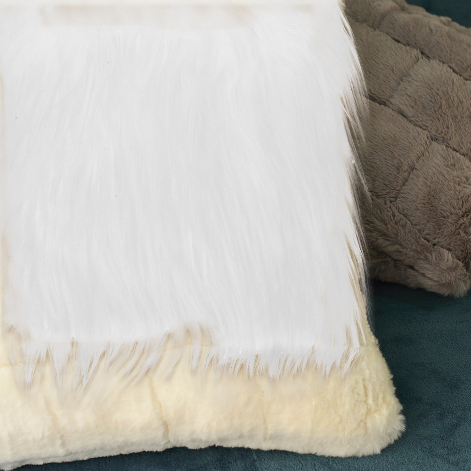 2 Buah Kain Imitasi Bulu Panja - Sewing Textiles ulasan dan harga