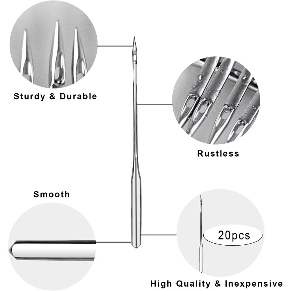 20 Buah Set Jarum Mesin Jahit  - Twin Needle Stretch ulasan dan harga